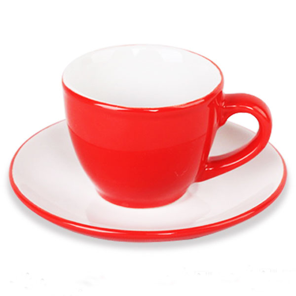 80cc tone pure color glaze cups and saucers