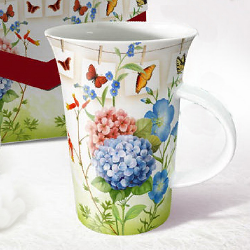 Flute coffee mug-butterfly