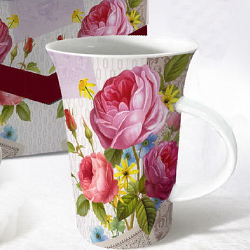 Flute coffee mug-rose