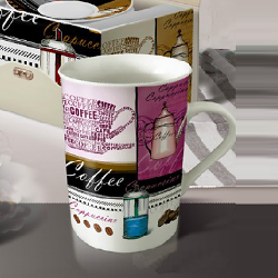 Fine porcelain coffee mug-coffee tea design