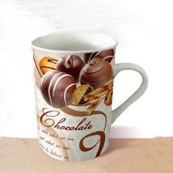 Fine porcelain coffee mug-chocolate ball