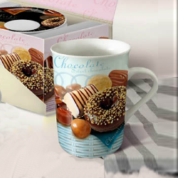 Fine porcelain coffee mug-cookies