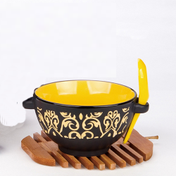 Soup bowl with spoon& handle