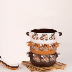 Soup bowl & cup with spoon