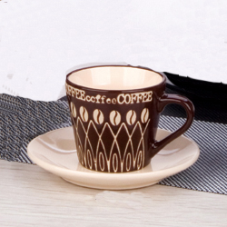 8oz coffee cup&saucer