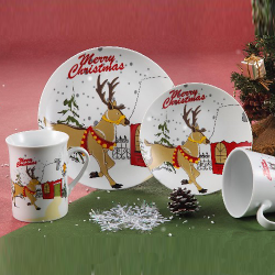 Breakfast dinner set- x'mas printing