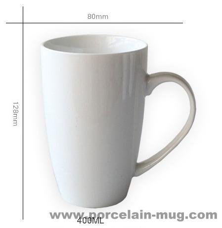 14oz white coffee mug