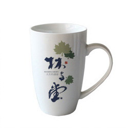 14oz white coffee mug