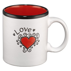 Love mug-hanpainted