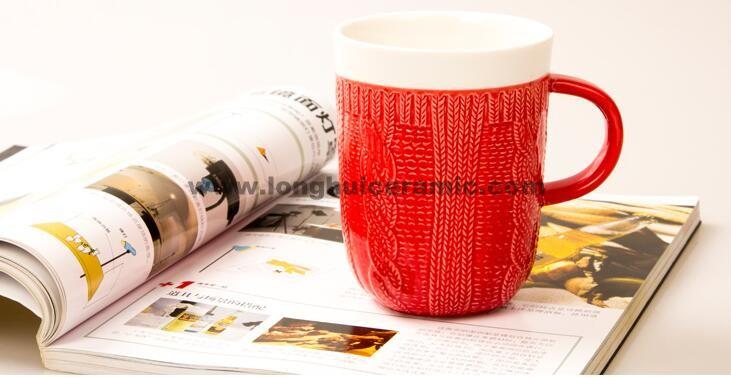 Personalized colorful ceramic sweater mug