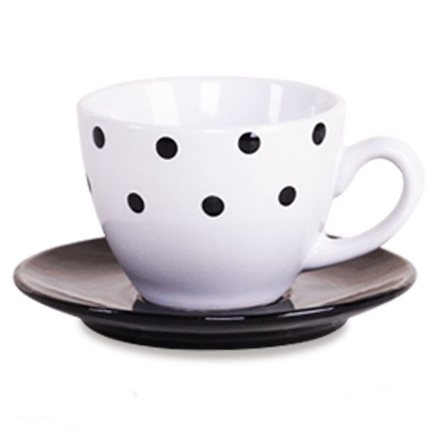 Small colorful spot design coffee cup&saucer