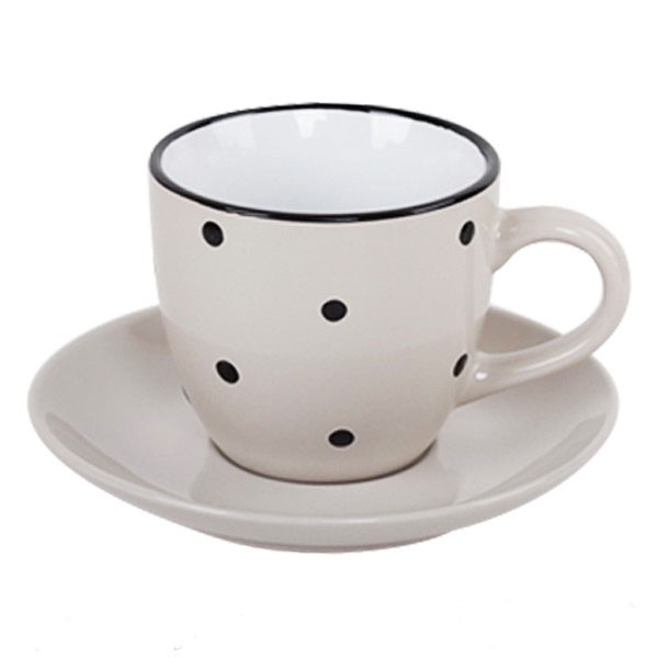 Small colorful spot glaze coffee cup&saucer