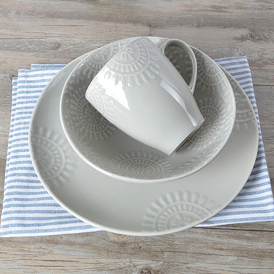 3pcs sun-flower design ceramic dinner set