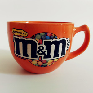 M&M's milk chocolate promotional ceramic mug