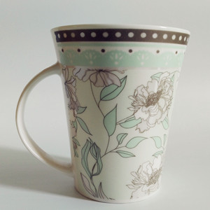 12oz full light colorful flower printed ceramic mug series