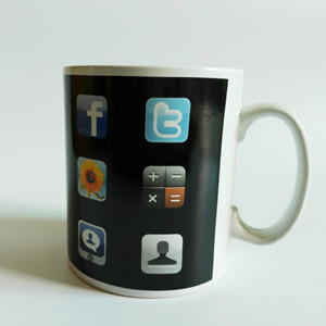 Mobilephone desktop design jumbo ceramic coffee mug