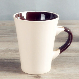 Frosted matte ceramic coffee mug series - round top round bottom