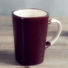 Frosted matte ceramic coffee mug series - square top square bottom