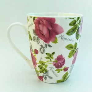 350cc beautiful flower ceramic coffee mug