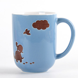 Tortoise&bird handpainted ceramic coffee mug