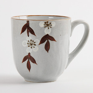 Simple leaf and flower design ceramic tea cup series