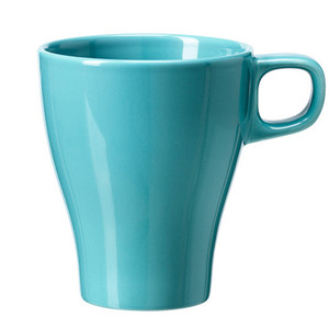 Elegant solid glaze ceramic coffee mug with small handle