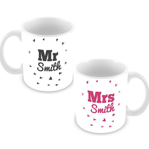 Any Name Here, personalized love ceramic couple mug 