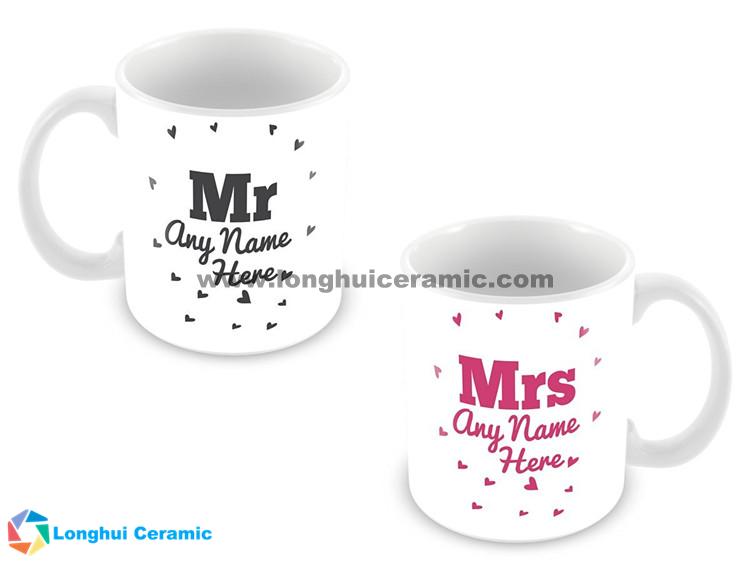 Any Name Here, personalized love ceramic couple mug 