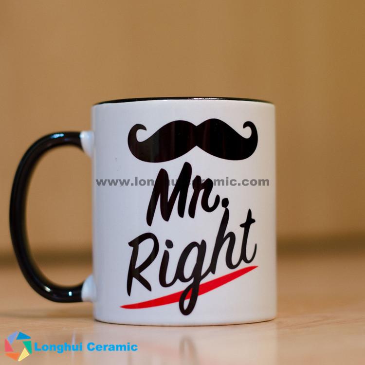 Mr.Right&Mrs.Always Right, personalized ceramic couple mug