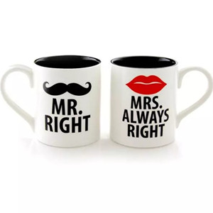 Mr.Right&Mrs.Always Right, personalized ceramic couple mug