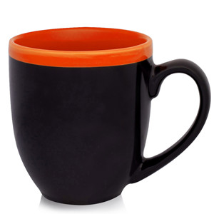 Two-tone halo customizable bistro ceramic mug