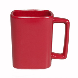 11oz Personalized color glaze square ceramic coffee mug with square handle