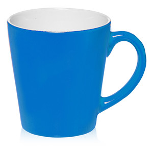 12oz Two-tone customizable latte ceramic mug with your logo design