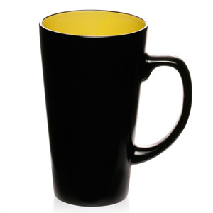 16oz tall cafe style personalized ceramic cafe coffee mug