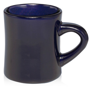 12oz Thick grip glossy ceramic custom diner mug