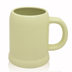24oz Beige ceramic beer mugs with your logo