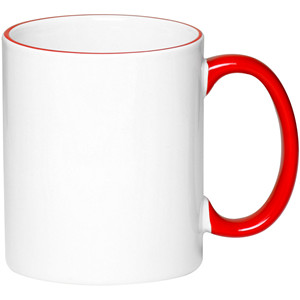 11oz Halo contemporary two-tone logo coffee mug