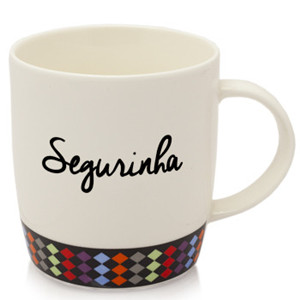 12oz Harlequin pattern custom ceramic mug