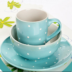 3pcs breakfast ceramic dinner set