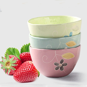 5.5'' Cerasus flower design ceramic bowl