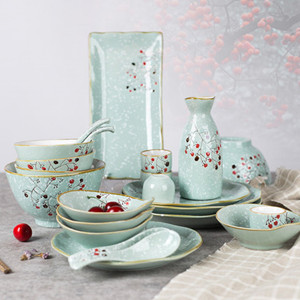 34pcs ceramic dinner set-cherry design 