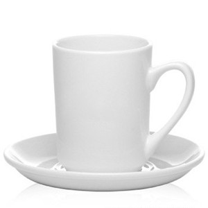 8oz Custom restaurant grade white porcelain coffee mug&saucer