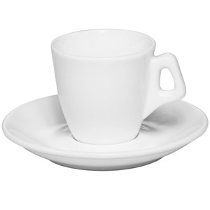 2.5oz Personalized white porcelain Espresso cup&saucer