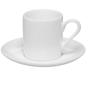 3oz Customizable white porcelain Espresso cup with saucer