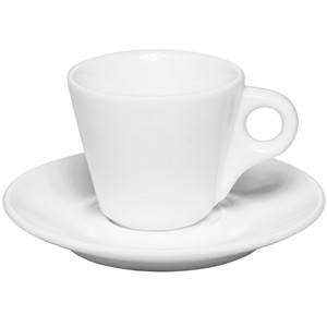 3oz Elegant white porcelain Espresso cup&saucer