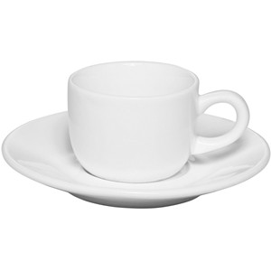 2.5oz Cheap custom white porcelain Espresso cup saucer set