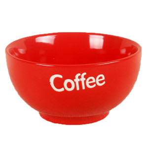 5'' Custom glossy vibrant color ceramic coffee bowl with your logo imprinted