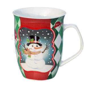 12oz Lovely snowman printed ceramic cup