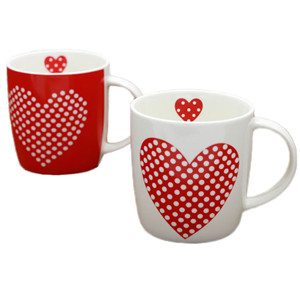 12oz ceramic couple mugs for Valentine's Day 