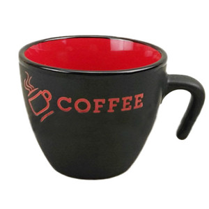 8oz 7-shaped handle ceramic coffee mug
